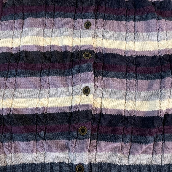 Christopher & Banks Purple Striped Sweater Vest - Picture 2 of 4